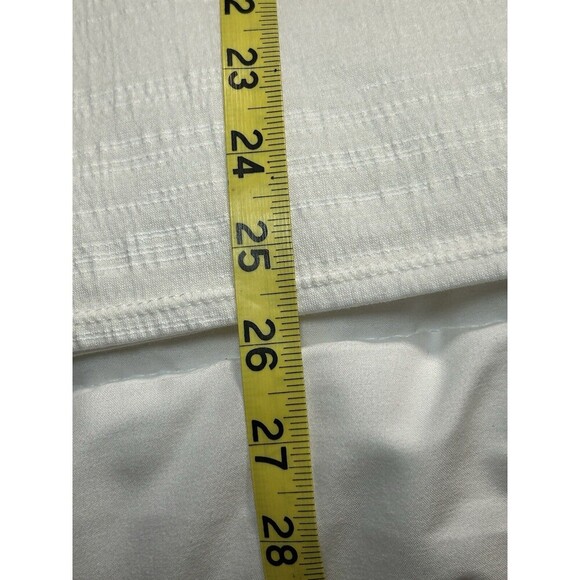 MAX STUDIO Ruffle Sleeve Scoop Neck Textured Cream Top Medium - Picture 8 of 8